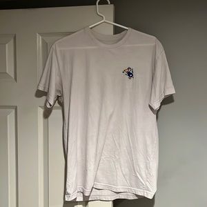 Riot Society Men’s White T-Shirt Pelican Smoking and Fishing Symbol